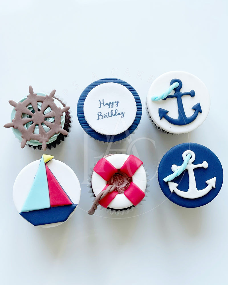 Perhaps A Cake - cupcake - sailboat set