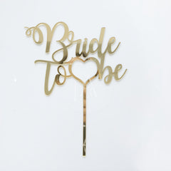 Perhaps A Cake - Cake Topper Gold Bride To be